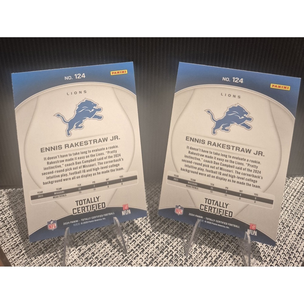 2024 Totally Certified Rookies Ennis Rakestraw Jr. #124 Mirror & Platinum Mirror - Picture 2 of 5